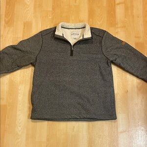 Orvis Charcoal Fleece-Lined Quarter-zip Pullover